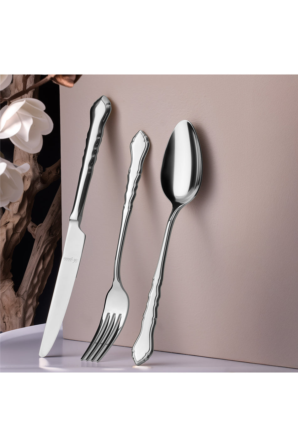 Aryildiz ophelia 84 Piece 12 Place Setting Flatware Set - MALLTURK