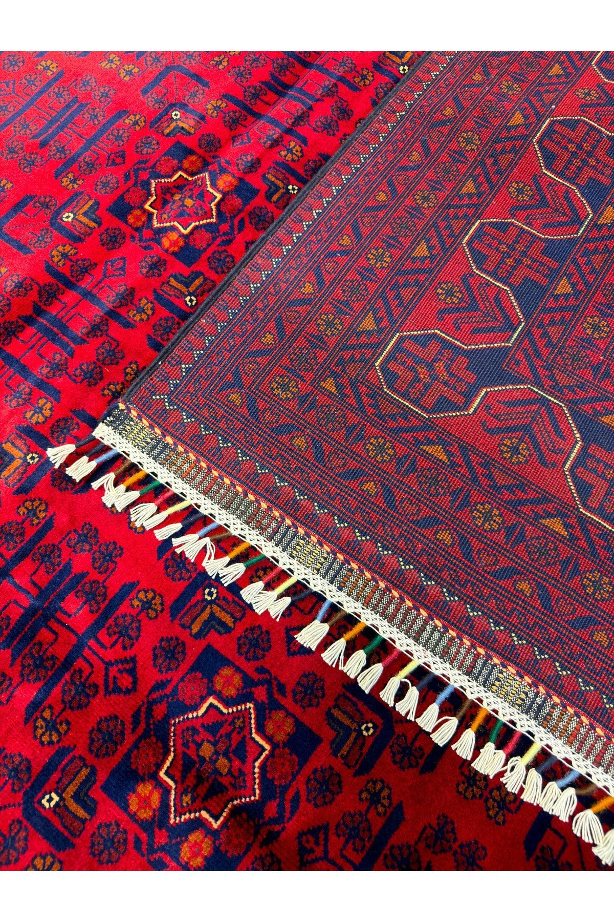 Afgan Rug Hand-Woven 100% Wool Natural Dye Harika Yildiz Design - MALLTURK