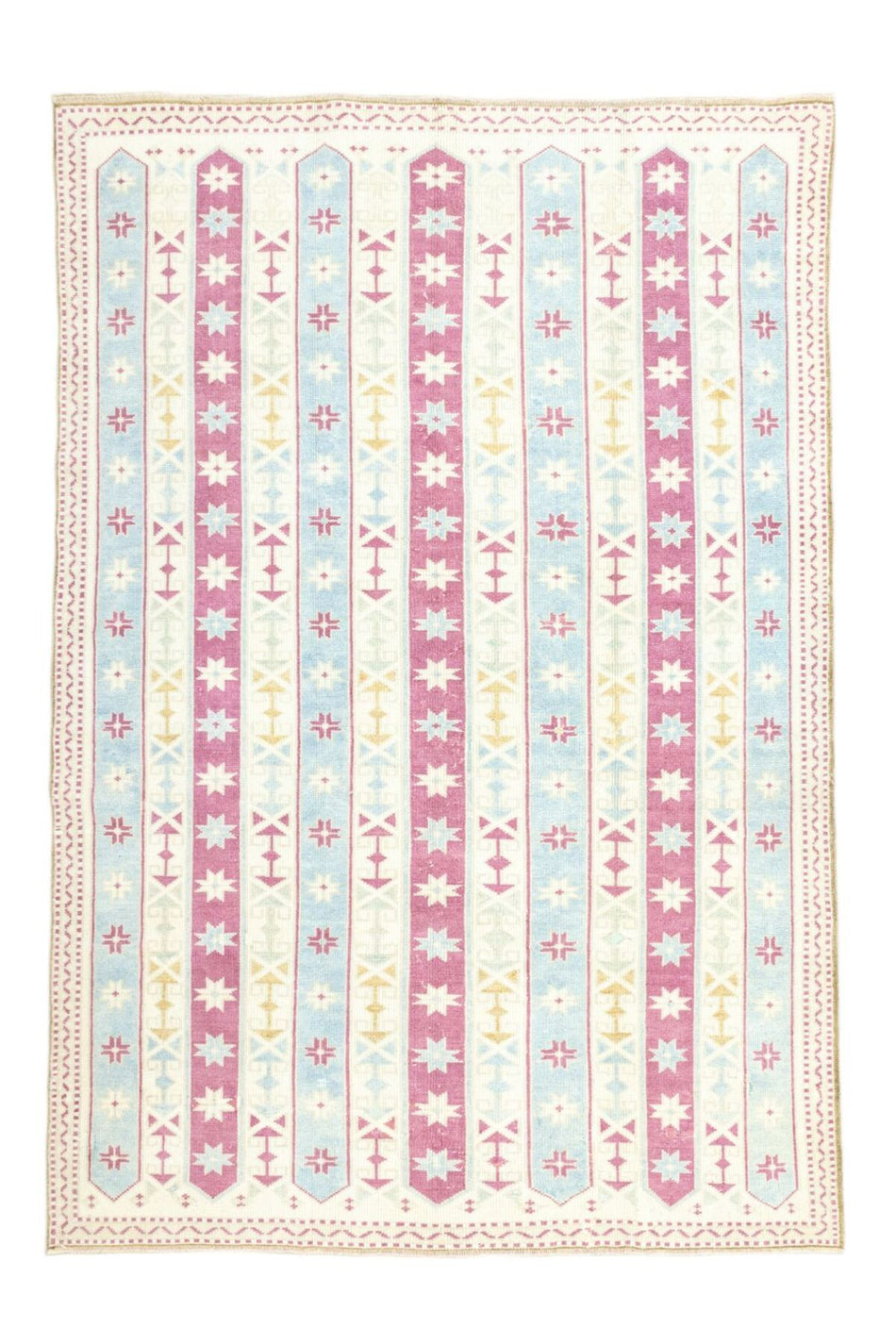 Soho Antiq Licorice Geometric Design Wool Rug 166x234 cm - MALLTURK