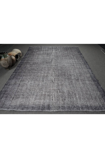 Kayra Export Hand-Woven Rug, 225x324 Cm , Black Wool Rug Turkish Rug