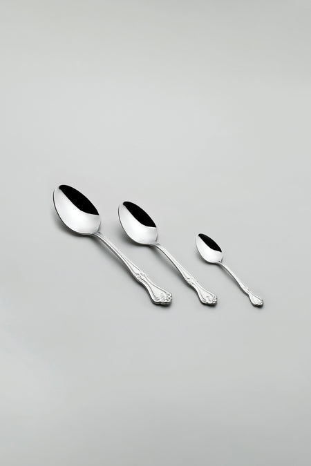 Nehir lalezar Plain 12 Place Setting 60 Piece Boxed Fork Spoon Set - MALLTURK