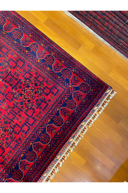 Afghan Rug Hand-Woven 100% Wool Harika Yildiz Pattern