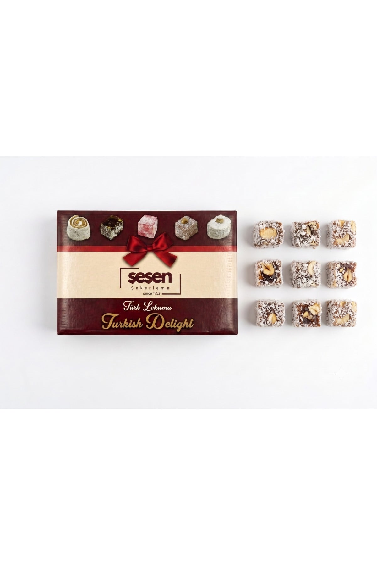 Sesen sekerleme Double Roasted Hazelnut Turkish Delight 1000gr - MALLTURK