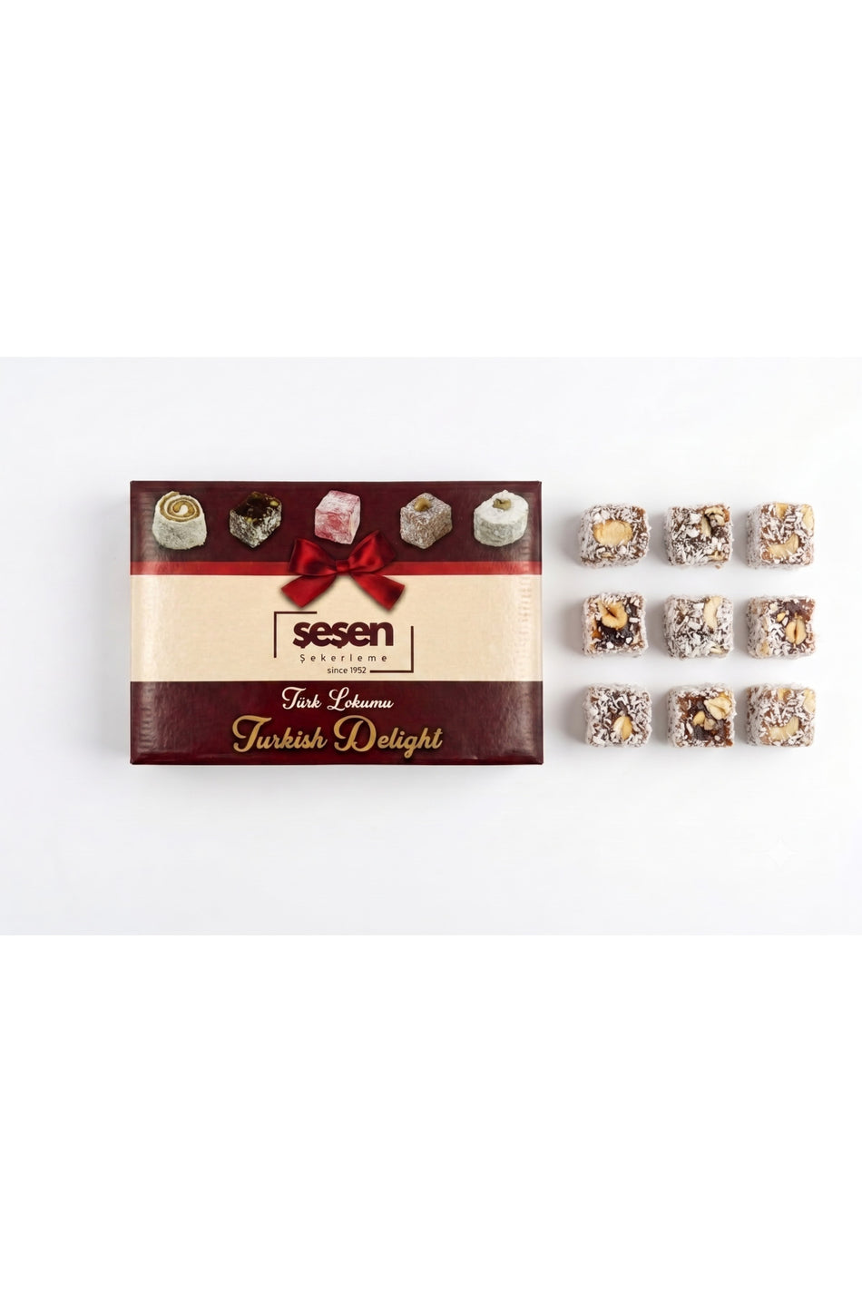 Sesen sekerleme Double Roasted Hazelnut Turkish Delight 1000gr - MALLTURK