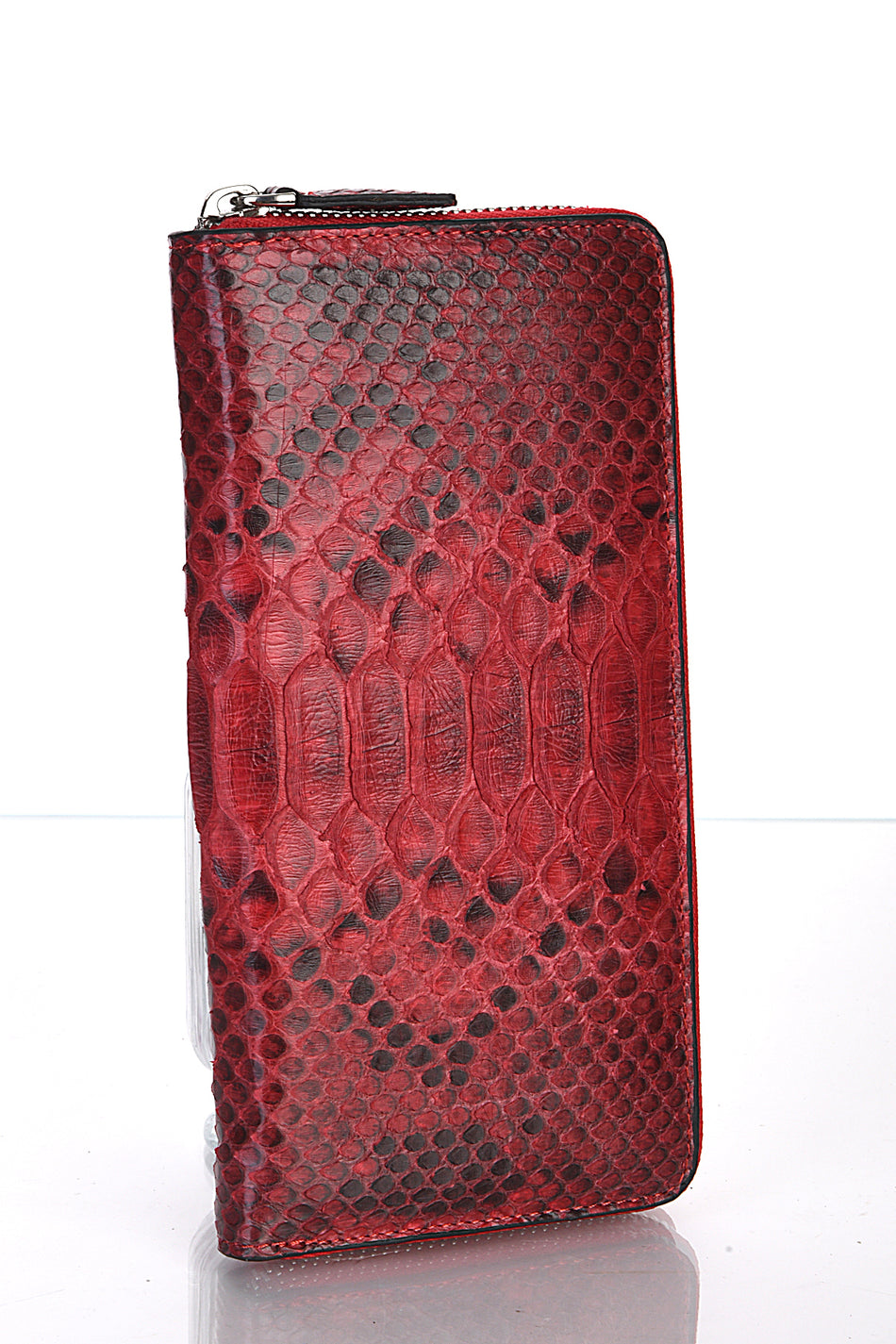 Fubileather Ferrol Women's Wallet Genuine Snake Skin Red
