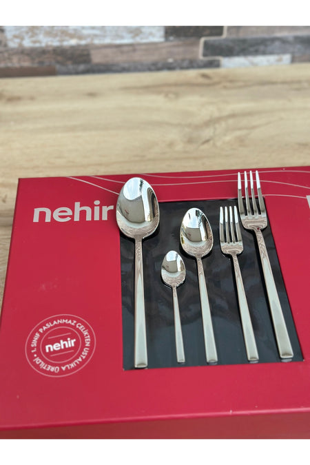 Nehir dalyan 12 Place Setting 60 Piece Spoon Set - MALLTURK