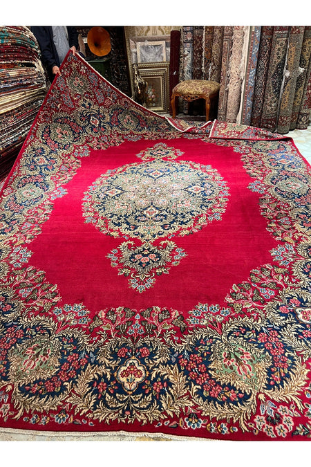 RD RAMAZAN DAG Hand Rug Art Hand-Woven Iranian Kirman Rug Magnificent Bir Eserdir Size 405x300 - MALLTURK