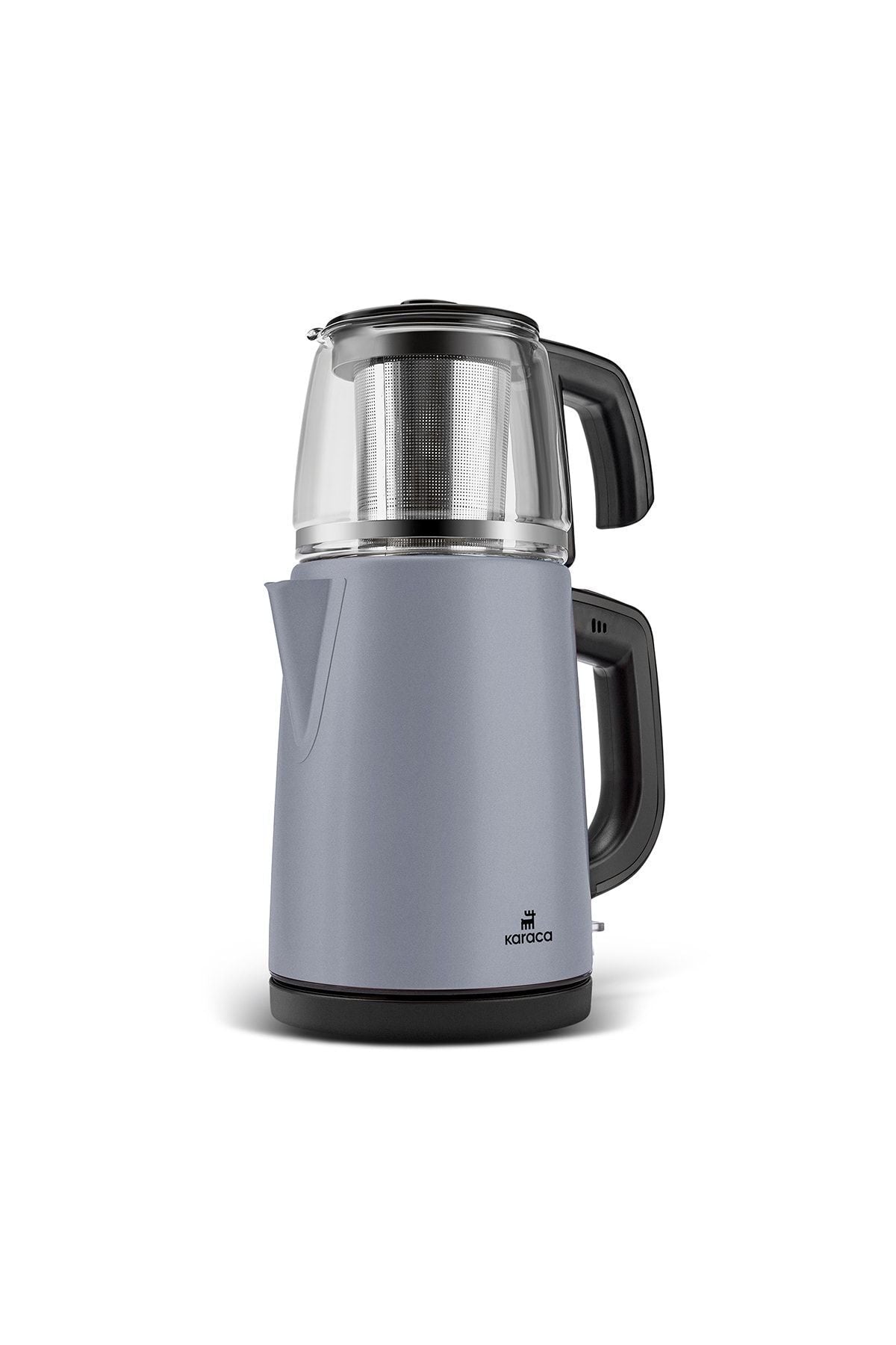 Karaca Tea Glass 2-in-1 Stainless Steel Tea Maker and Kettle Ocean Wave - MALLTURK