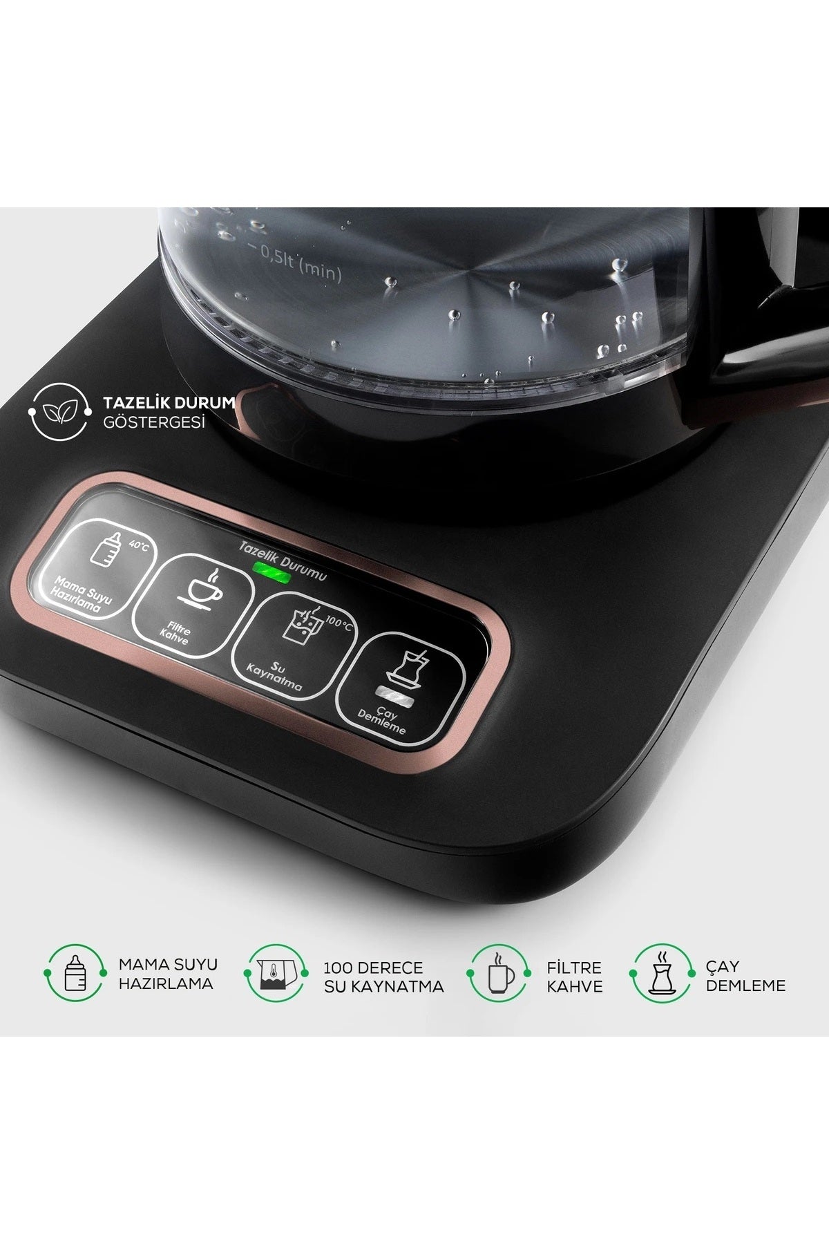 Karaca Remote Connected 4-in-1 Talking Automatic Tea Maker, Water Heater and Filter Coffee Machine - MALLTURK