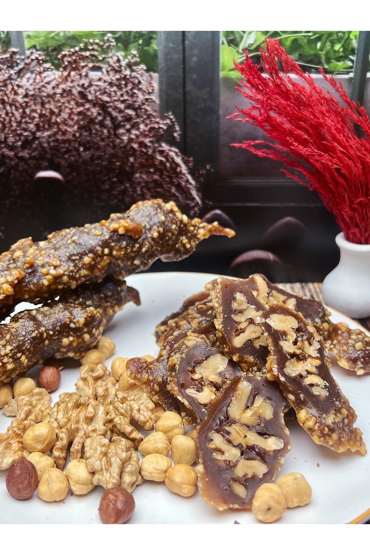 Hanzade Fruit Leather kome gumushane pikolali kome findik Coated Walnut Grape Molasses Confection 1 kg - MALLTURK