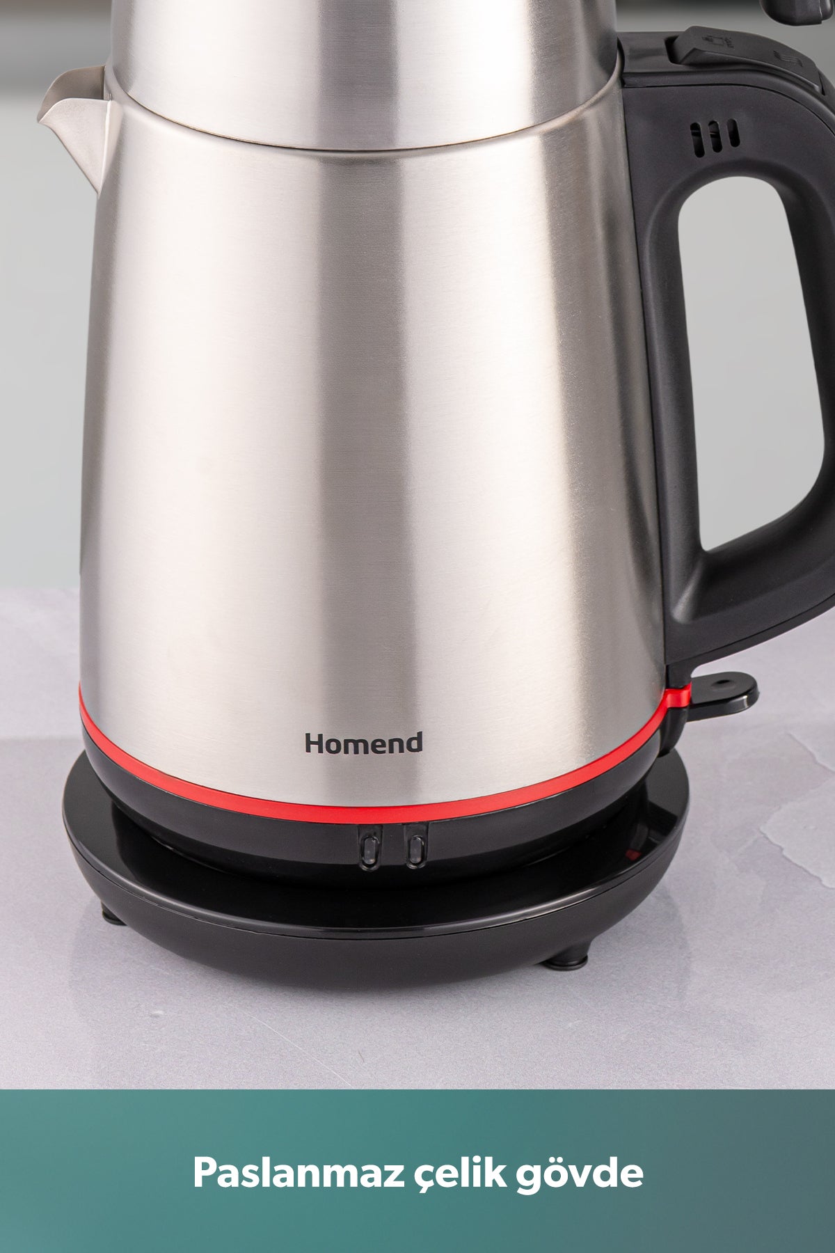 HOMEND Royaltea 1711h Stainless Steel Tea Maker, Black - MALLTURK