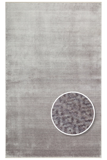 Eko Hali Eko Hali Taftan Tf 08 Grey Pakistan Overdyed Style Carpet, Handcrafted on Special Looms. - MALLTURK