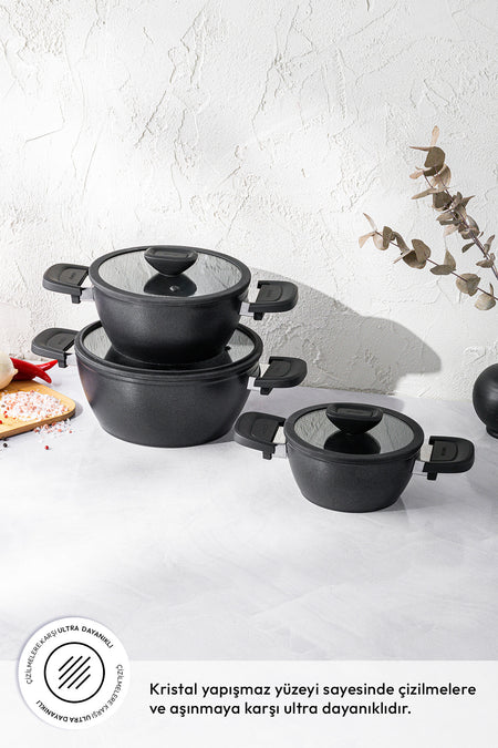 Emsan Diamente 6 Piece Midi Cookware Set