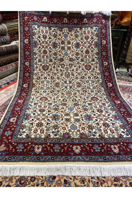 RD RAMAZAN DAG Hand Rug Art Hand-Woven Sumerbank Hereke Rug Lalezar Design Size 250x153