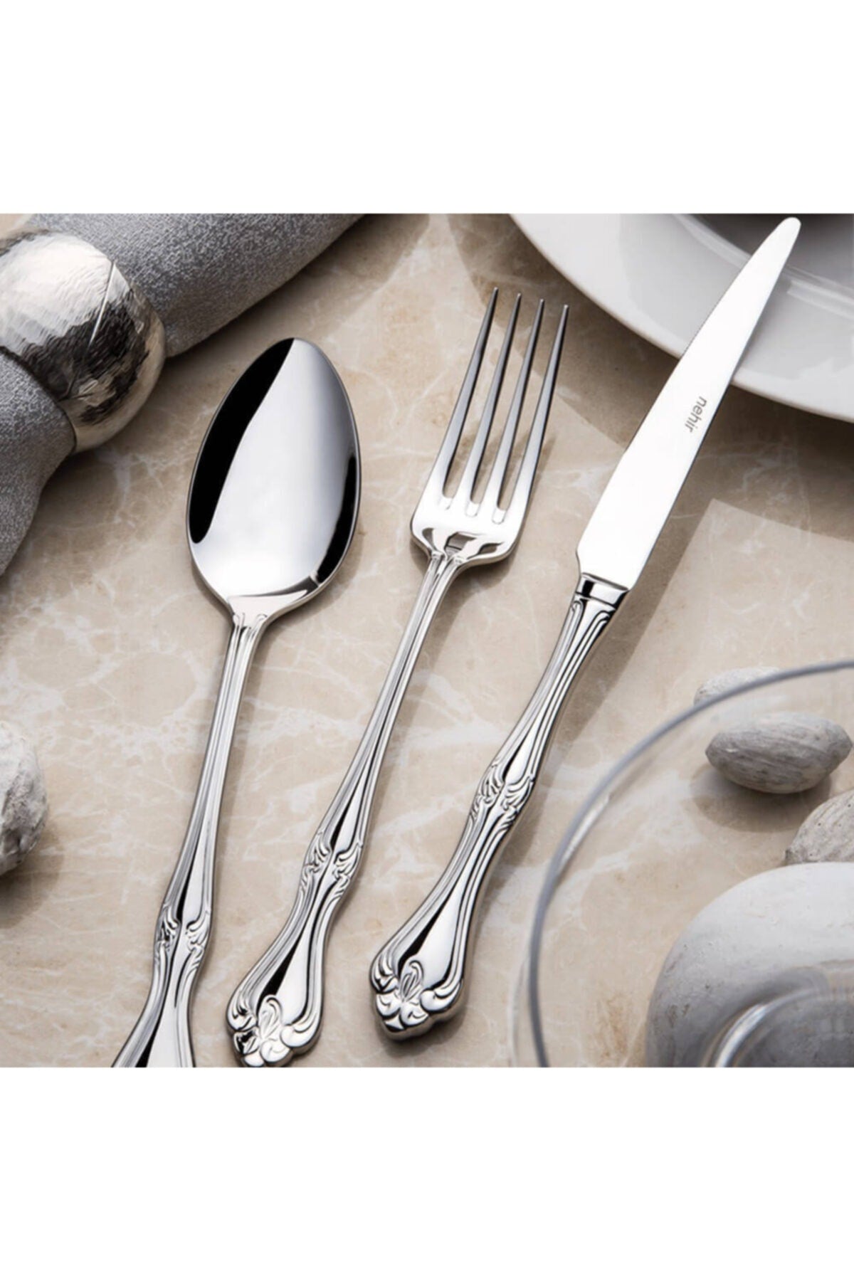 Nehir lalezar Flatware Set Set 84 Piece deri Boxed Spoon Set - MALLTURK