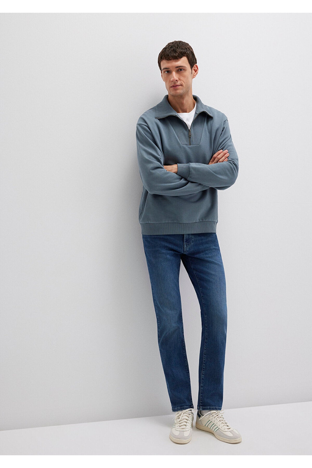 Martin Premium Mavi Shaded Dark Jeans 0037888222 - MALLTURK