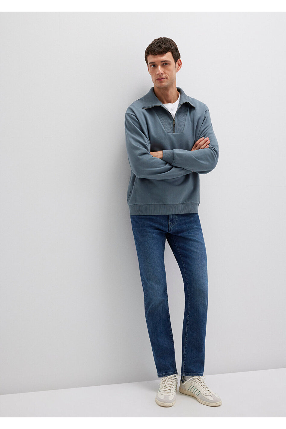 Martin Premium Mavi Shaded Dark Jeans 0037888222 - MALLTURK