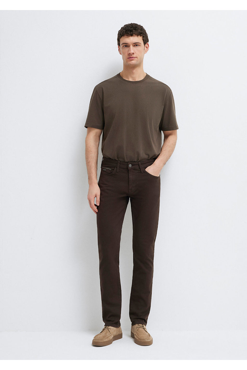 Mavi Black Dark Green Gabardine Trousers 0042290685 - MALLTURK