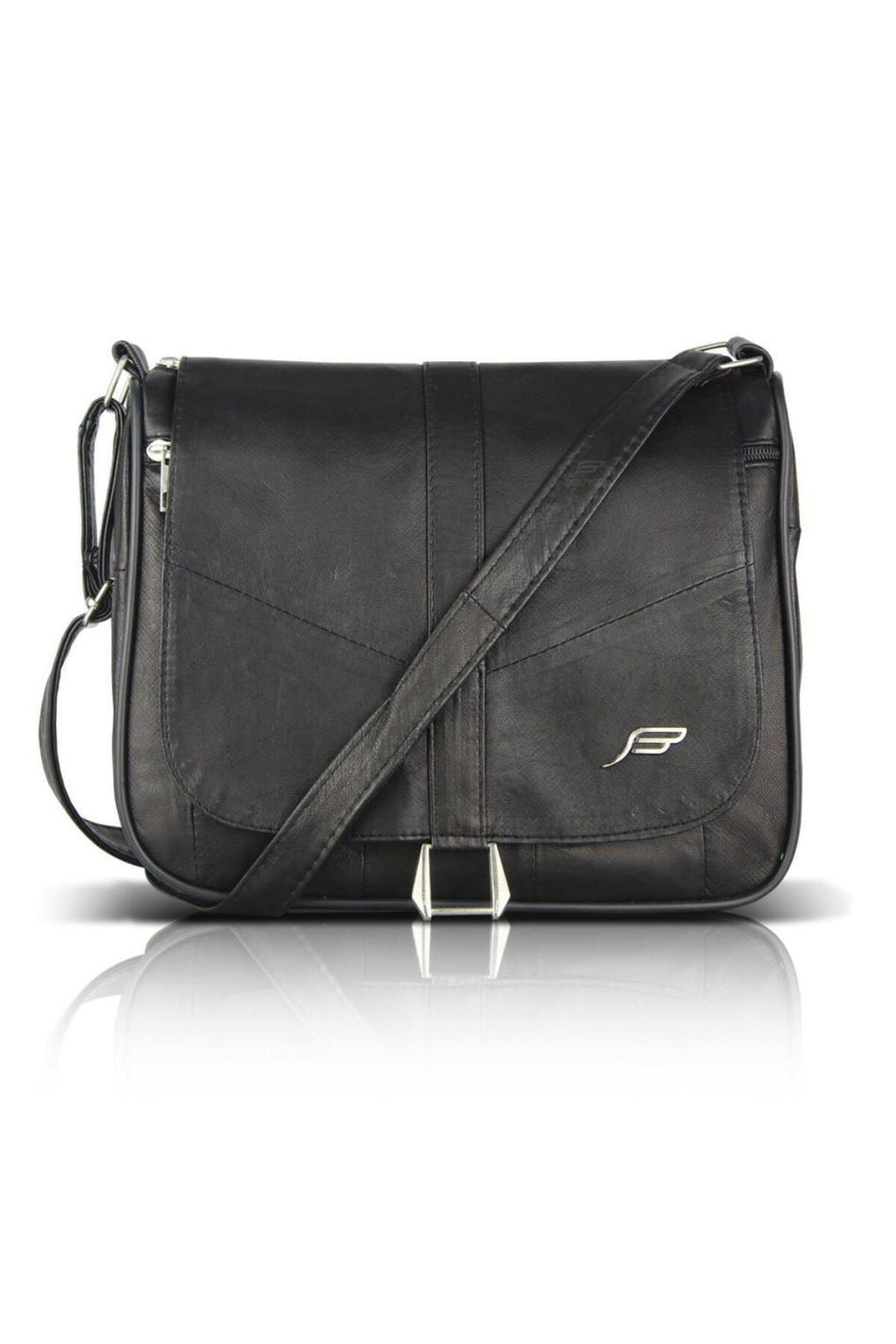 Fubileather Genuine Leather Everyday Women's Shoulder Bag with Flap
