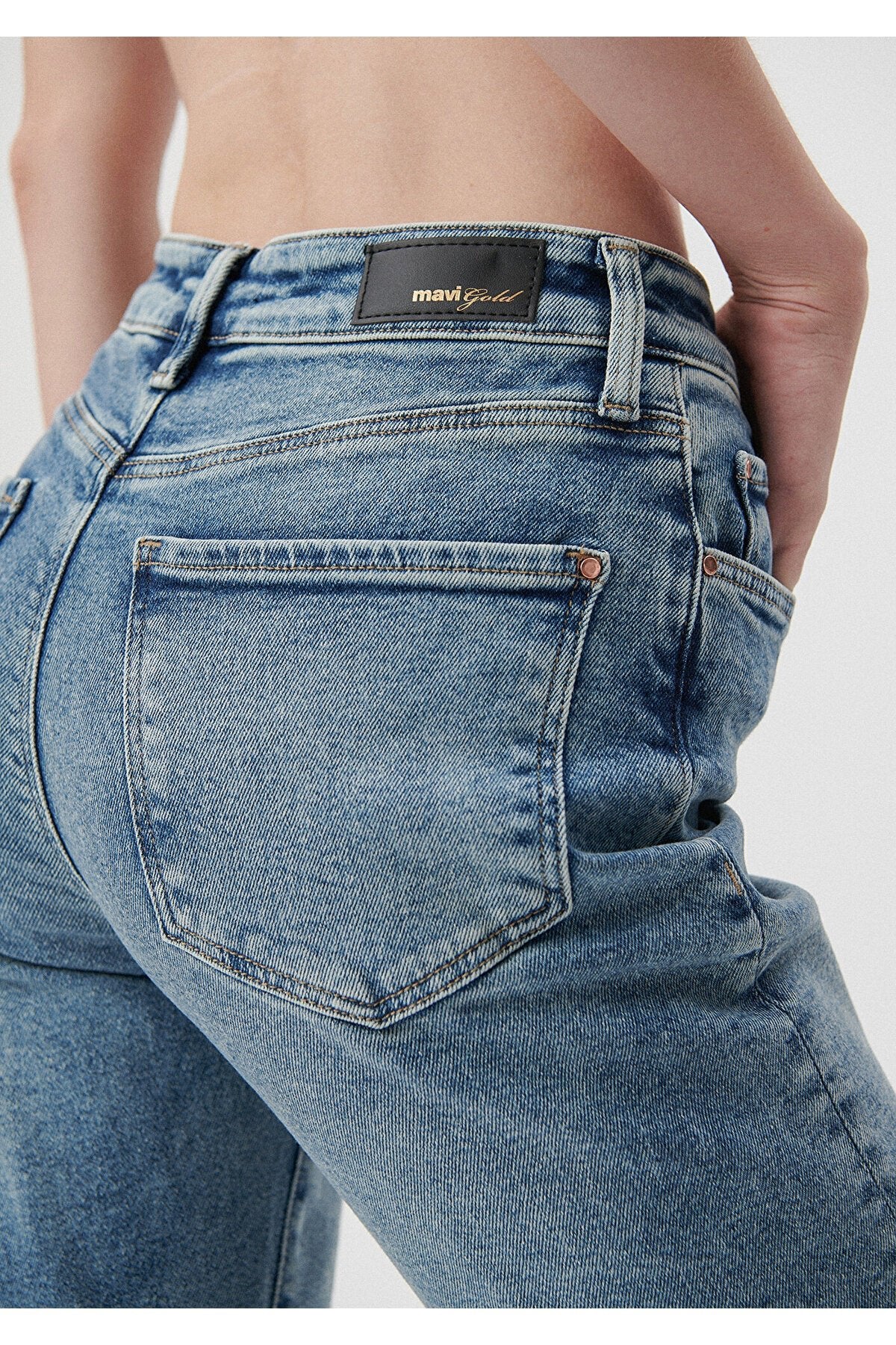 Mavi Cindy Shaded Gold Shape Jeans 100277-84421 - MALLTURK