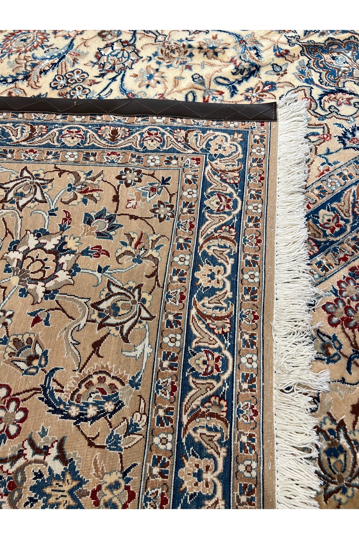 RD RAMAZAN DAG Hand Rug Art Hand-Woven Wool Blend Iranian Nain Rug Quality Magnificent Size 370x260 - MALLTURK