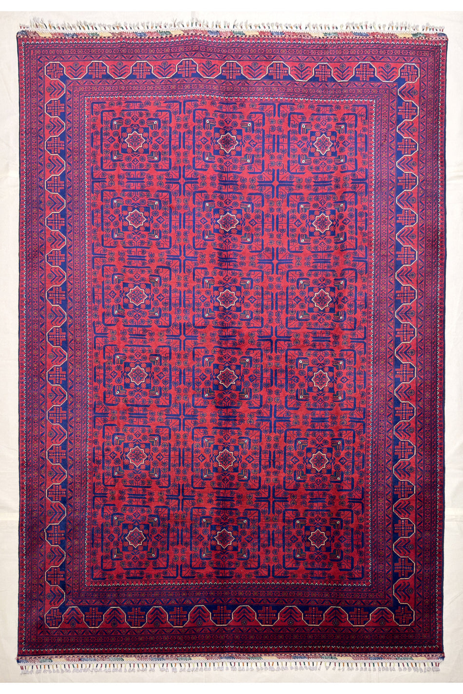 Afghan Rug Hand-Woven 6 Meter Biljik Design 100% Wool Natural Dye Handicraft