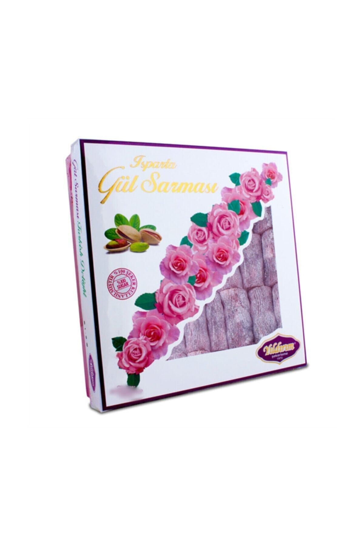 Yildirim Sekerleme Pistachio Rose sarmasi Turkish Delight 250 g - MALLTURK