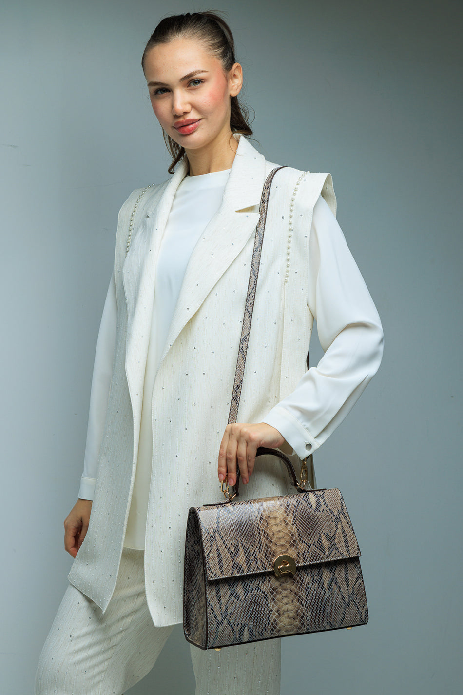 Fubileather Genuine Leather Amari Women's Everyday Bag Khaki