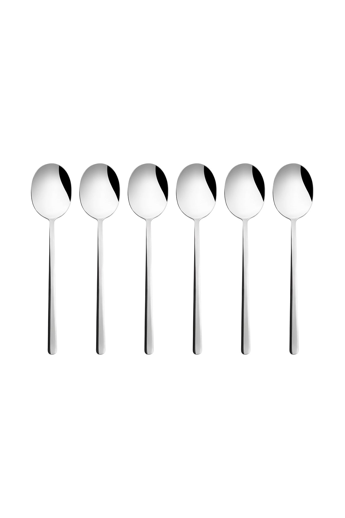 Emsan bead 6 Piece 18 10 Stainless Steel yemek Spoon Set platin - MALLTURK