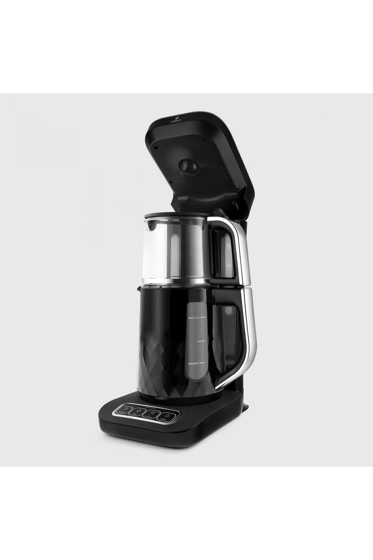Karaca Pro Quartz 4-in-1 Automatic Tea Maker, Talking Water Kettle and Filter Coffee Machine 2500W - MALLTURK