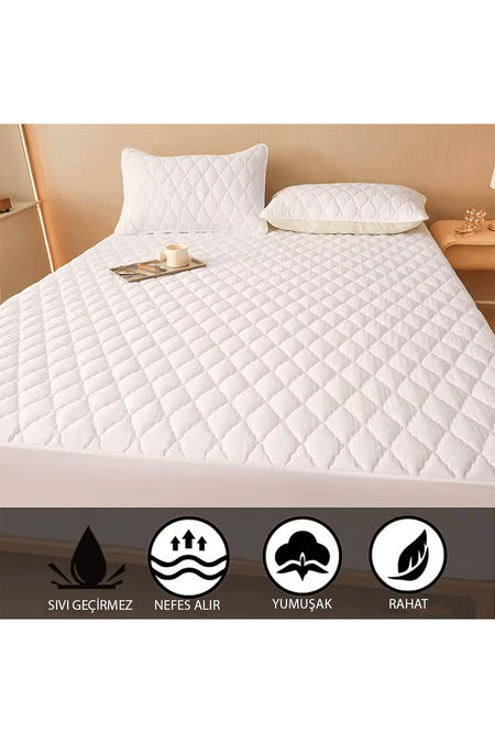 sueda Waterproof Microfiber Quilted Fitted Mattress Protector - MALLTURK