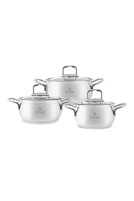 Emsan Emirgan Midi Induction Uyumlu 6 Piece Cookware Set - MALLTURK