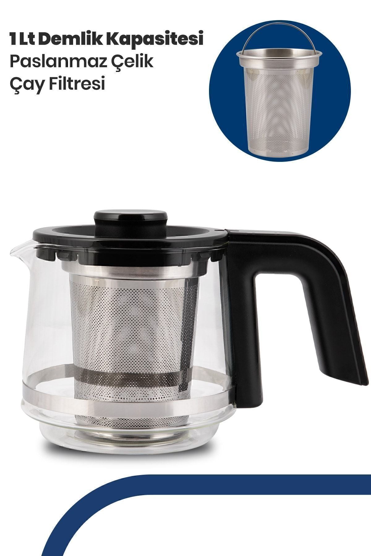GoldMaster German Schott Glass Teapot and Wide Body Tea Maker and LED Lighted Water Kettle - MALLTURK
