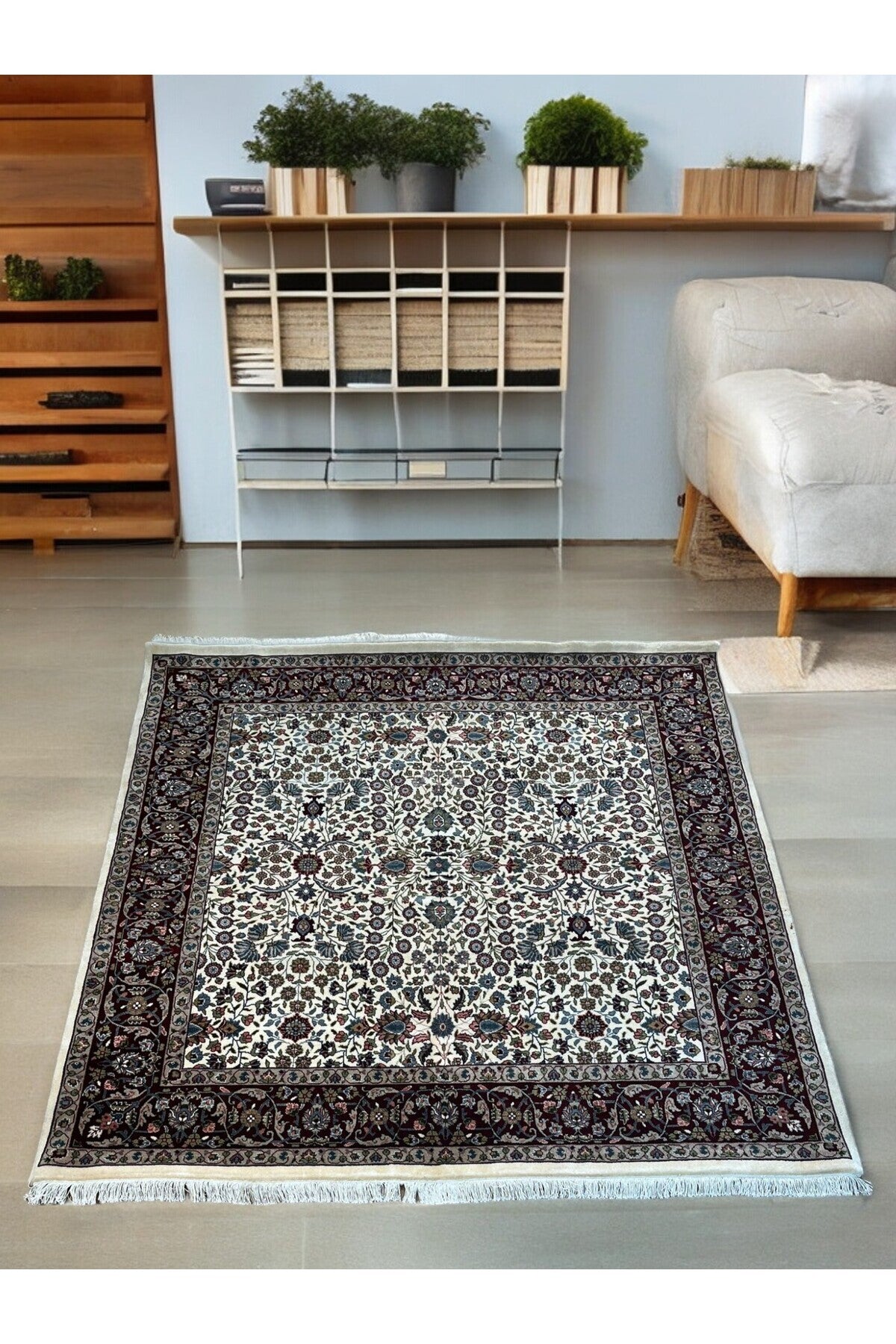 SIRVAN Rug Hand-Woven Hereke Rug - 184x186 - MALLTURK