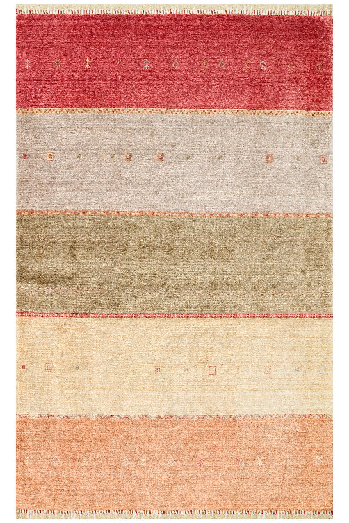 Eko Hali Zara ZR 11 Red Autumn is a special loom rug shaped by the intensive handiwork of women from Usak. - MALLTURK