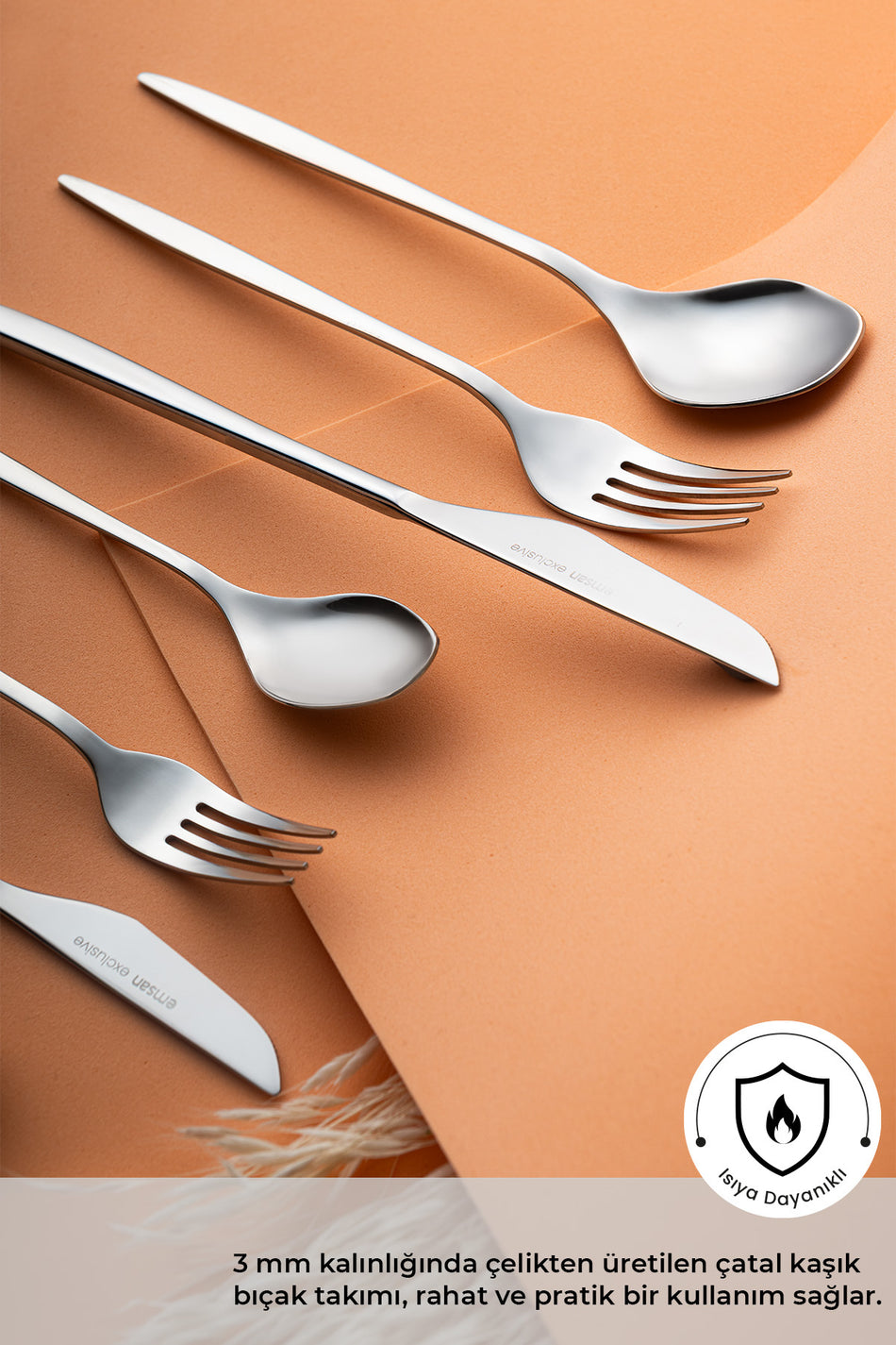 Emsan alisa 84 Piece 12 Place Setting Boxed Flatware Set - MALLTURK