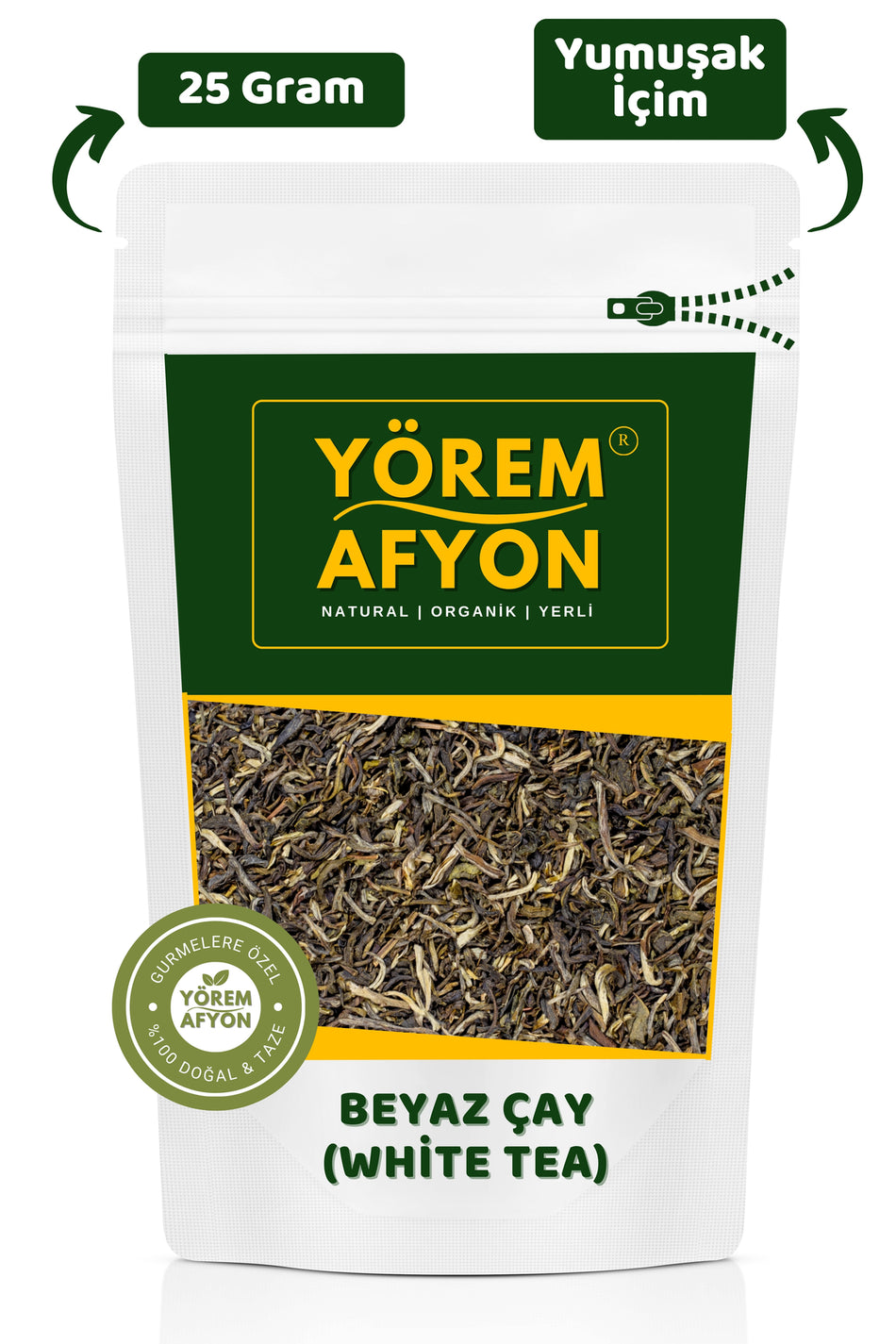 Gulcehre sorgfältig handverlesener und sonnengetrockneter 100 % natürlicher weißer Tee {Camellia sinensis} | 25 g