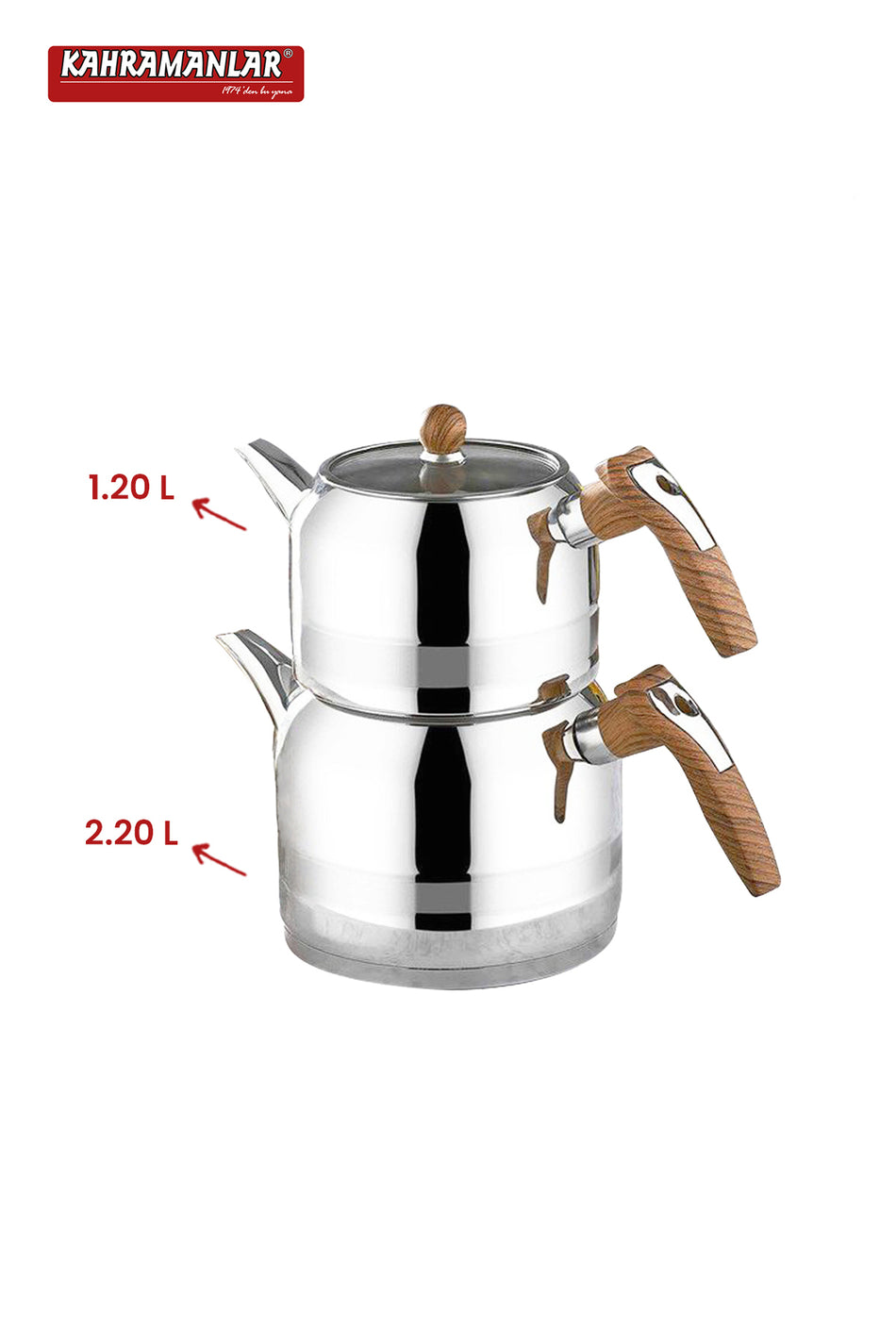 Kahramanlar 1050-a Rain Wooden Teapot, Medium Size