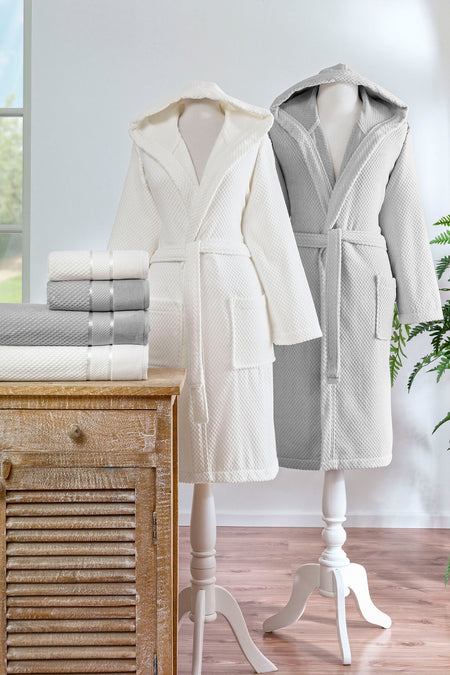 Ozdilek Bright Velvet Family Bathrobe Set - MALLTURK