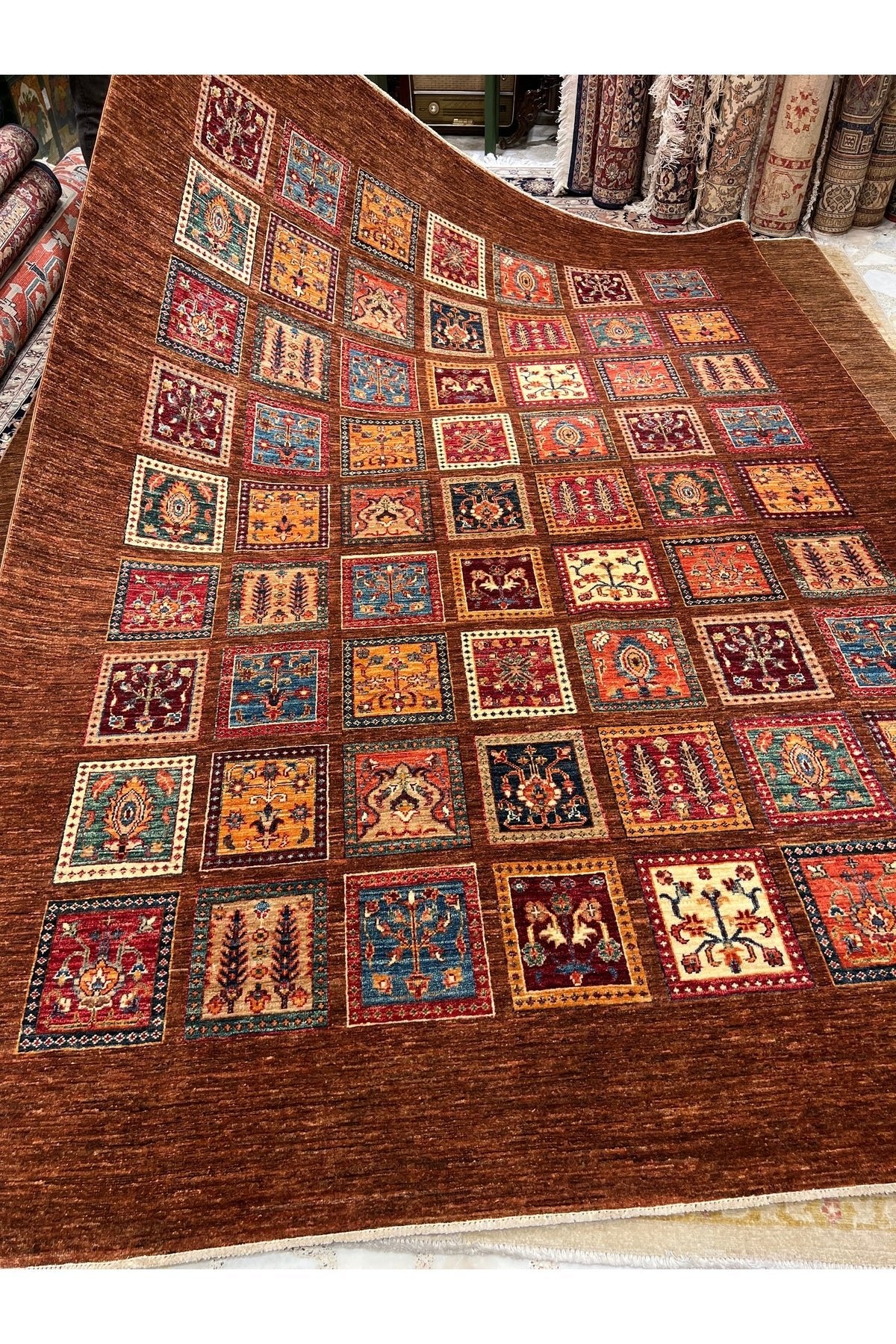 RD RAMAZAN DAG Hand Rug Art Hand-Woven Afgan Rug Binbirgece Design 2.92x2.45 - MALLTURK