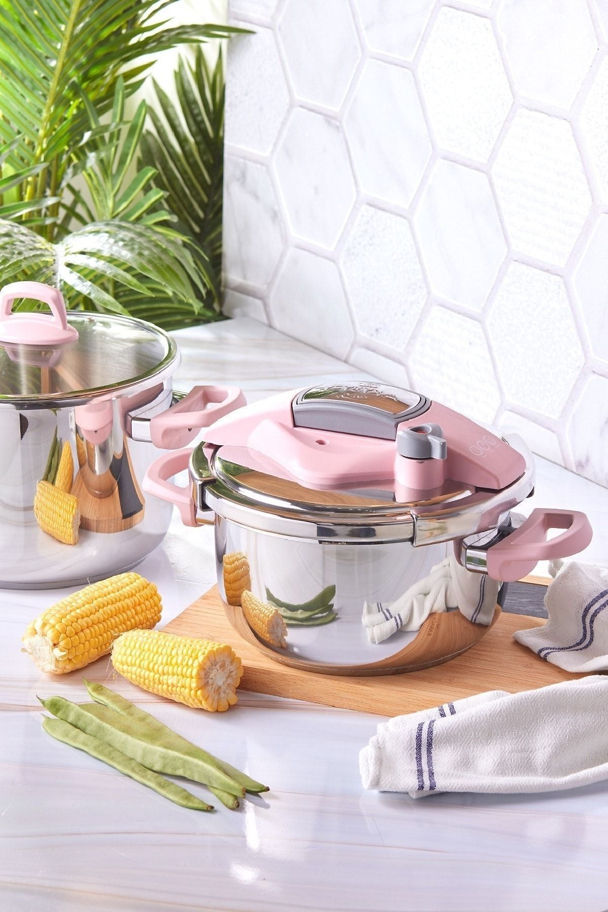 Karaca Perfect Pink induction Base Pressure Cooker Set 4.6 Lt - MALLTURK