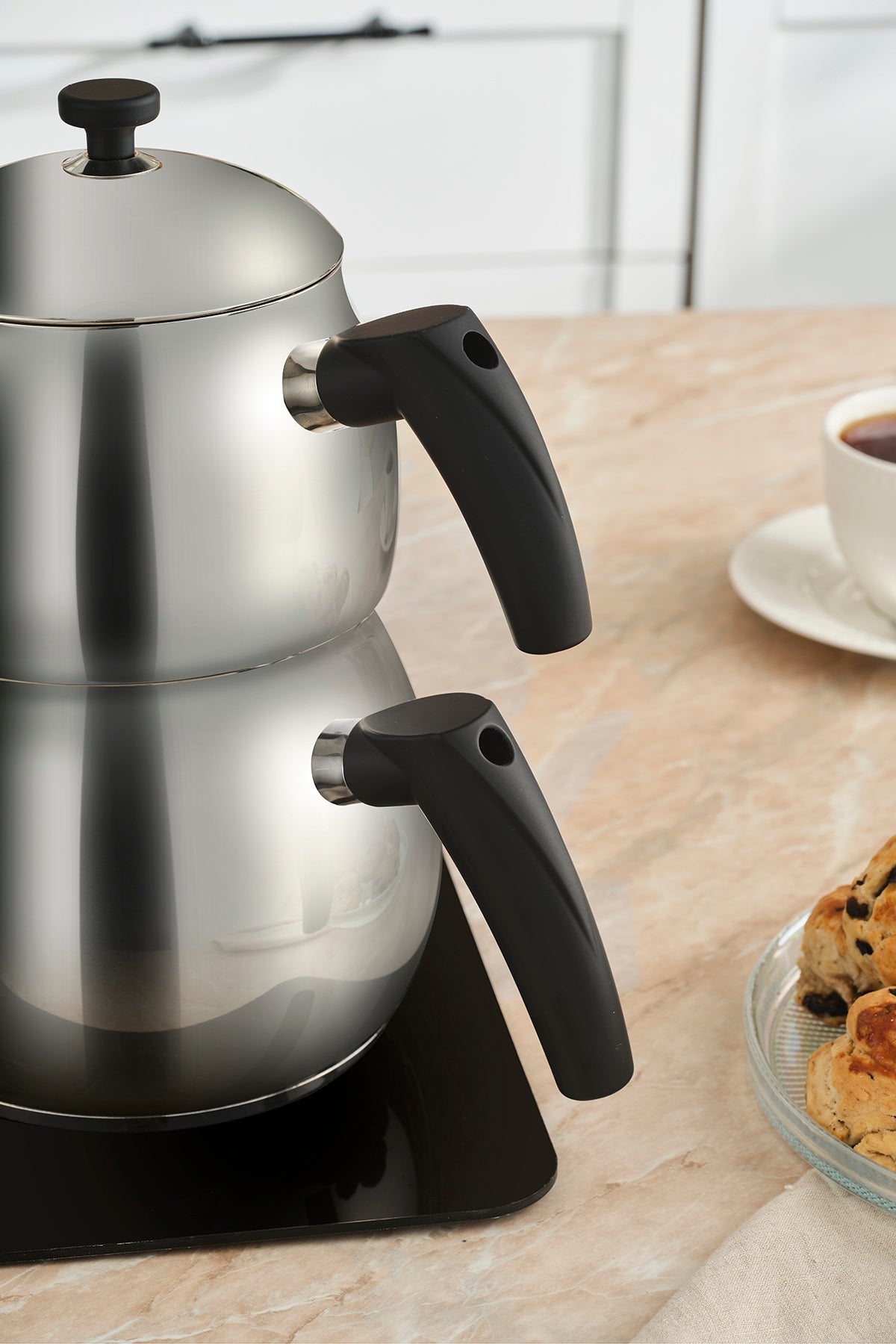 Karaca Alim Teapot Set Black Maxi - MALLTURK
