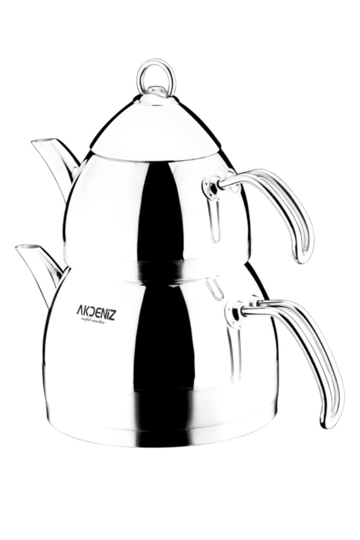 Akdeniz Medium Size Emerald Metal Handle Teapot - MALLTURK