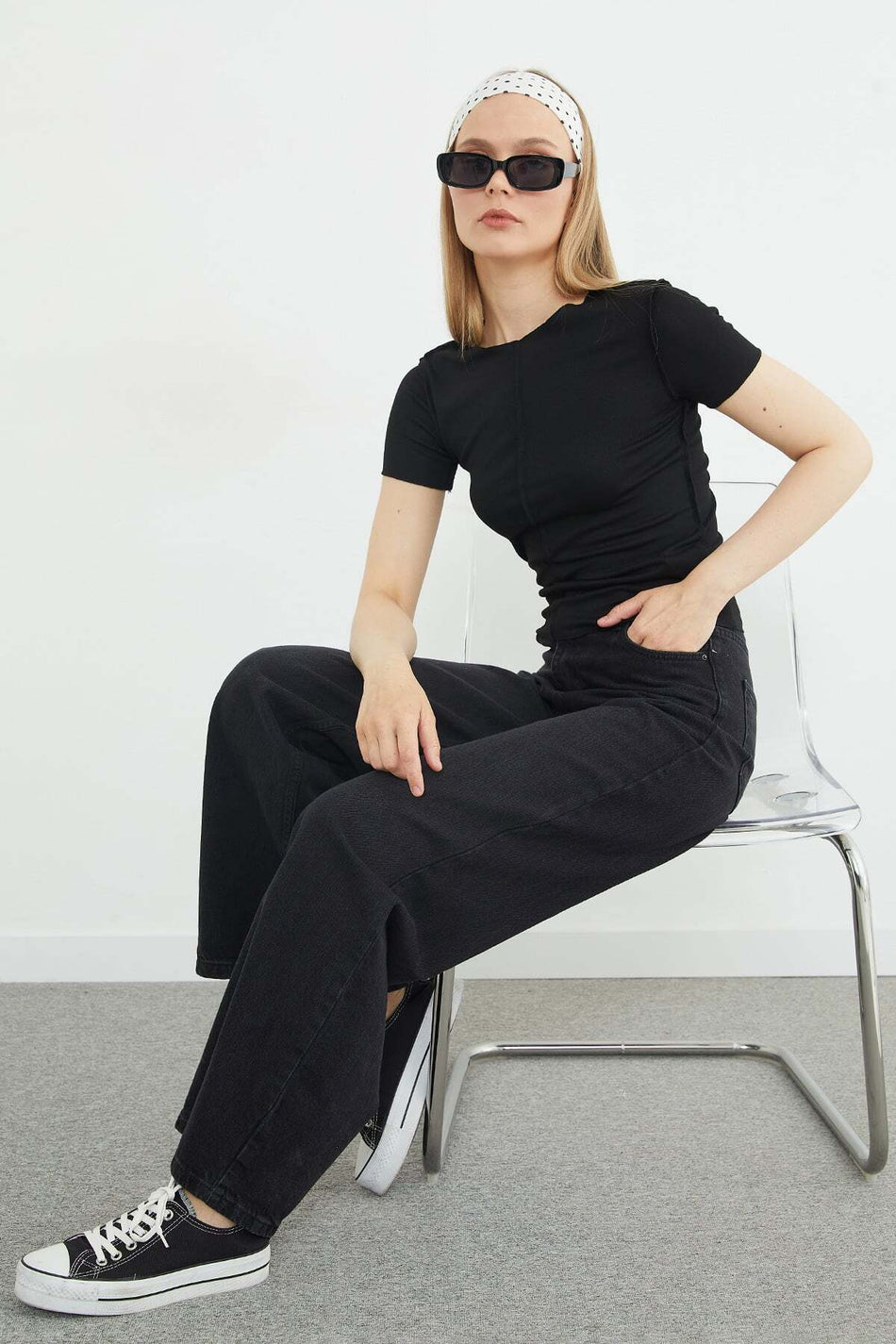 Basic Stitching Detailed T-Shirt