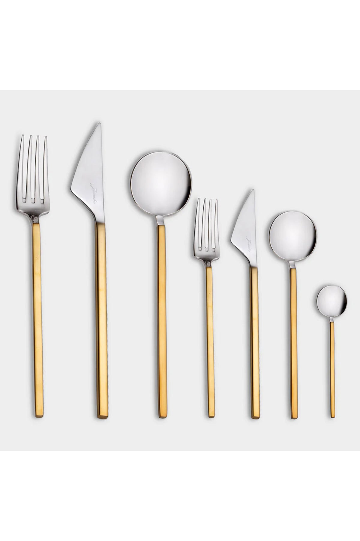 Jumbo 9100 altin 12 Place Setting 84 Piece Flatware Set - MALLTURK