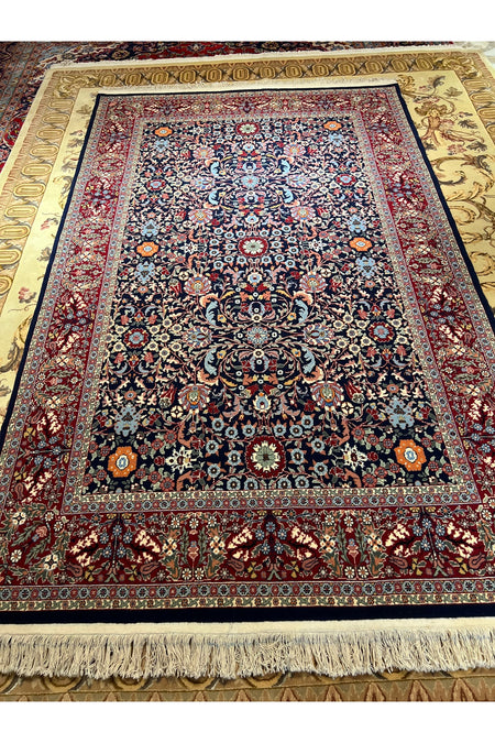 RD RAMAZAN DAG Hand Rug Art Hand-Woven Hereke Rug 100.Anniversary Series Lalezar Design Size 220x150 - MALLTURK