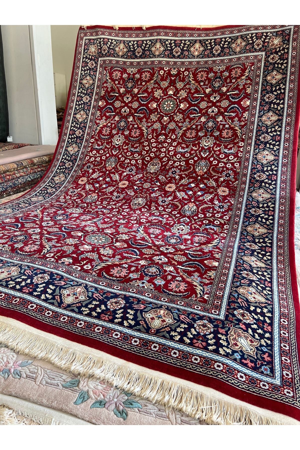 RD RAMAZAN DAG Hand Rug Art Hand-Woven Sumerbank Hereke Rug Signed Viyana Design Natural Dye Size 300x200 - MALLTURK