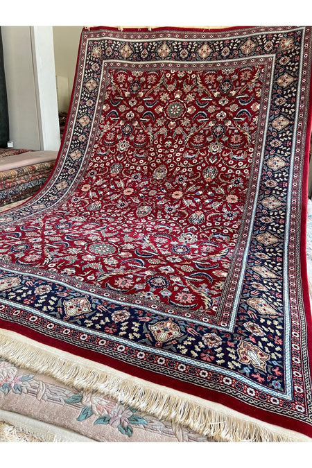 RD RAMAZAN DAG Hand Rug Art Hand-Woven Sumerbank Hereke Rug Signed Viyana Design Natural Dye Size 300x200 - MALLTURK