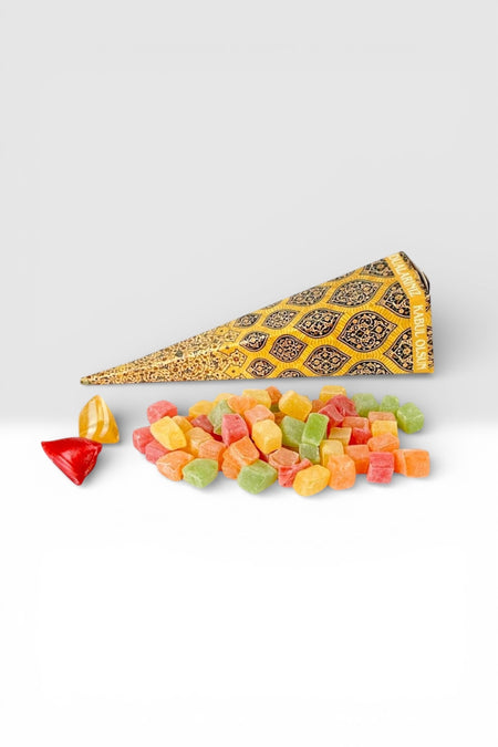 Lokum box kulah mevlut sekeri sari cinili Mini Turkish Delight 50 Pieces - MALLTURK