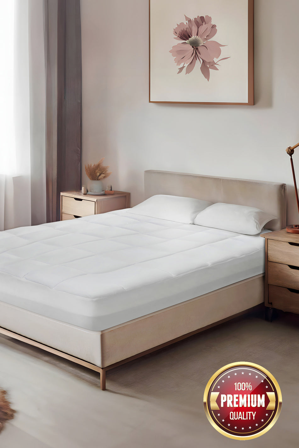 Genel Markalar Rovigo Home Cotton Fitted Mattress Pad - MALLTURK
